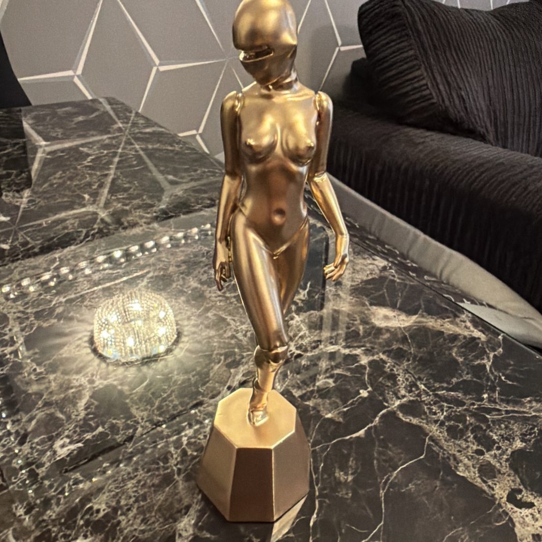 Gold Chrome Sculpture